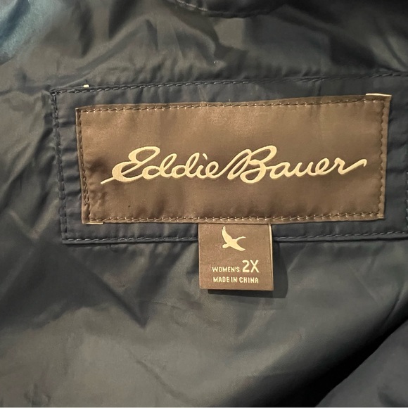 Eddie Bauer Long Down Coat 2X - Picture 3 of 5